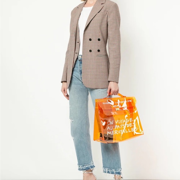 Hermรจs: Vinyl Kelly Souvenir De L'Exposition PVC Beach Tote Bag - Picture 4 of 17